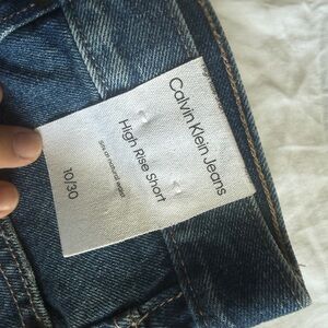 Calvin Klein Jeans Dark Blue Denim High-Rise Shorts